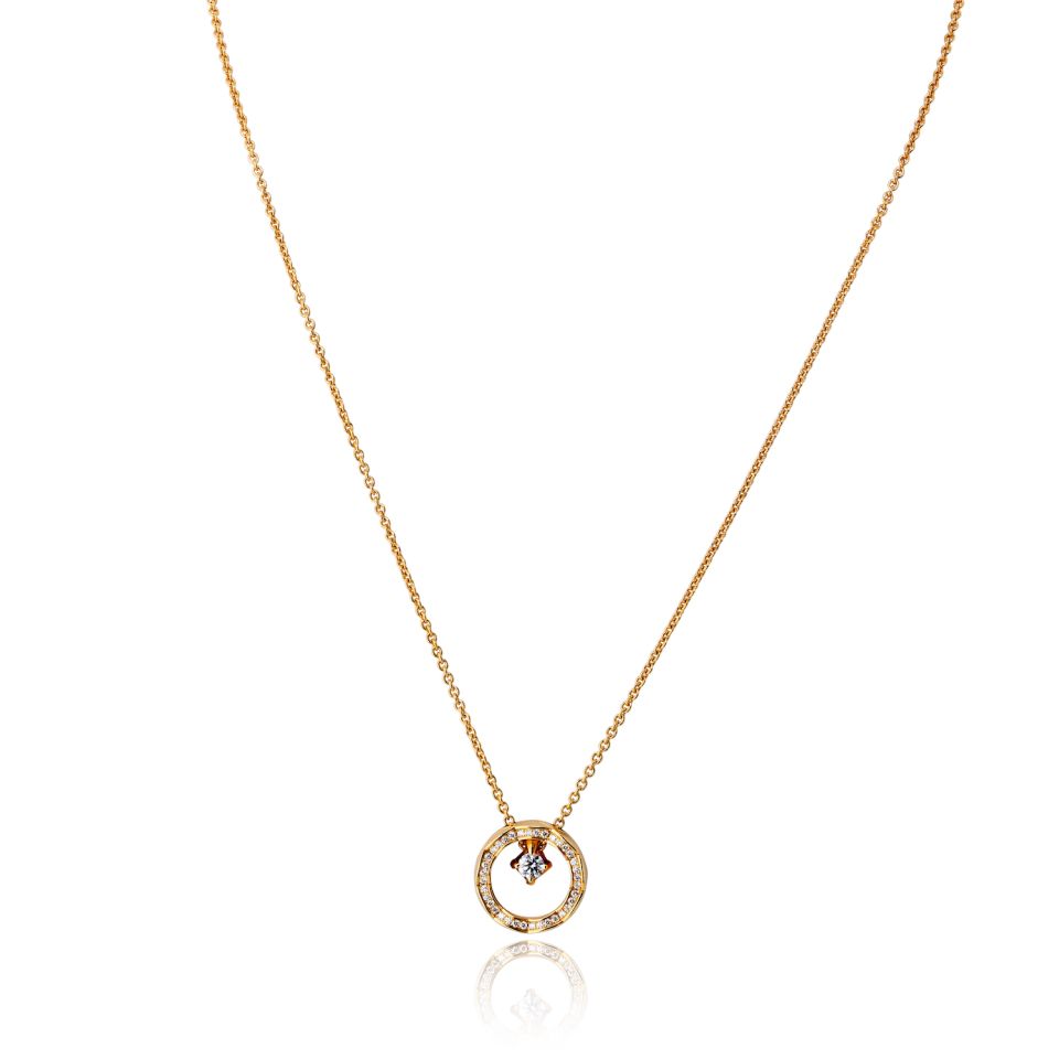 Chanel Coco 18K Yellow Gold 0.44ct Diamond Necklace — Laura Milman New York