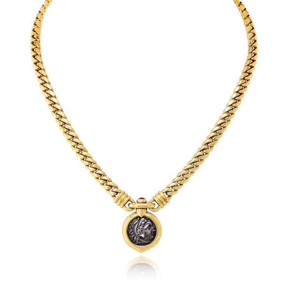 Bvlgari Monete 18K Yellow Gold Philippus III 323-319 Ac Circa 1982 Necklace