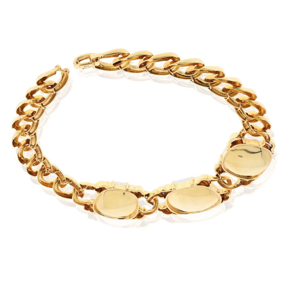 David Webb 18K Yellow Gold Crystal Pool Rock Crystal Necklace — view 6 — Laura Milman New York