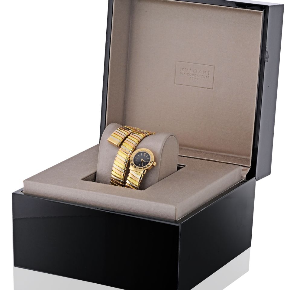 Pre-Owned Bvlgari Tubogas 18K Tri Color Bb 19 1 T Serpenti Watch — view 6 — Laura Milman New York