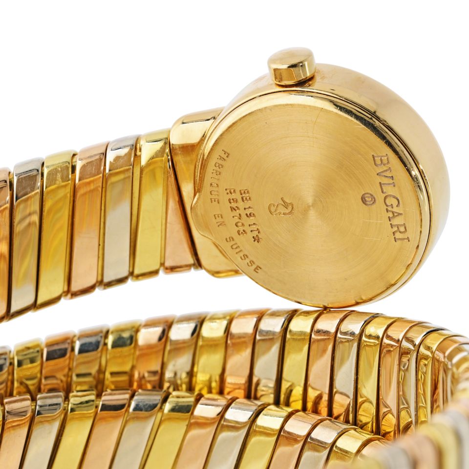 Pre-Owned Bvlgari Tubogas 18K Tri Color Bb 19 1 T Serpenti Watch — view 8 — Laura Milman New York