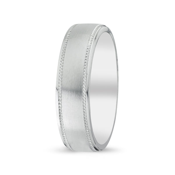 Men's Wedding Band Beveled Matte Finish - Laura Milman New York