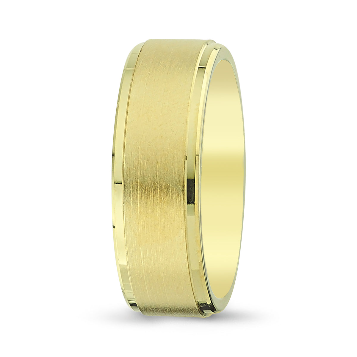 Men's Wedding Band with Beveled Matte Finish & Milgrain (Copy 2 - Laura Milman New York