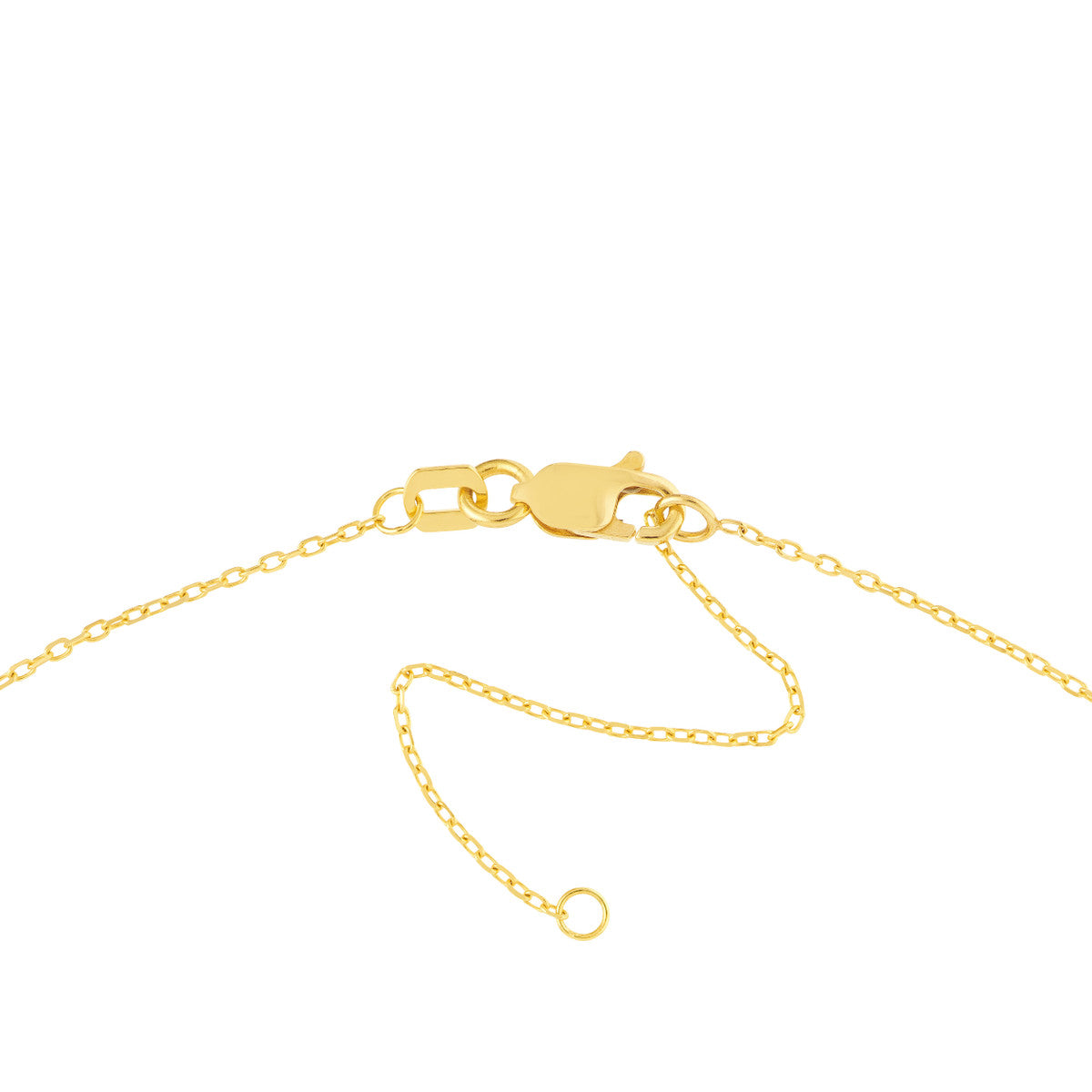 14K Gold Diamond Statement Adjustable Necklace Open Heart with Diamond Adjustabl