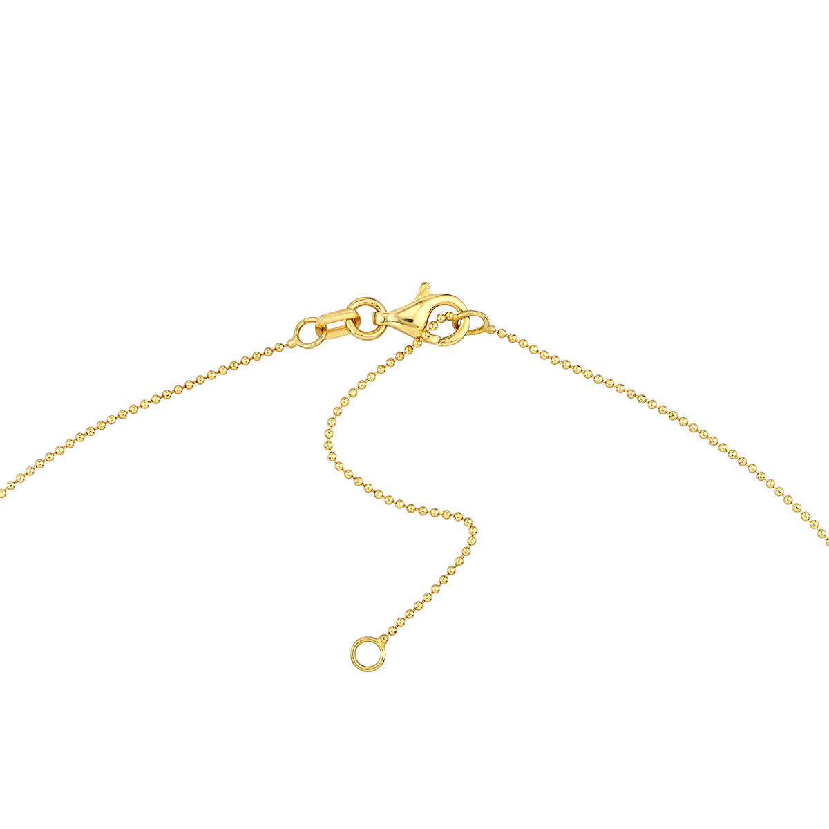 14K Gold Diamond Paperclip Chain Necklace Paper Clip Accented Y-Necklace