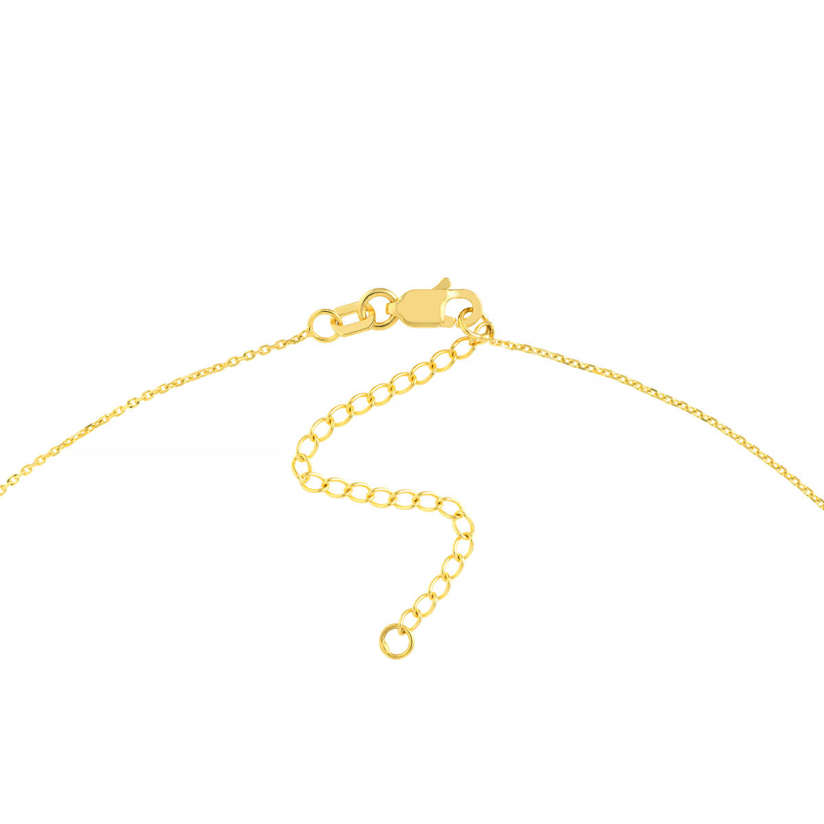 14K Gold Diamond Adjustable Necklace Diamond Thunderbolt Necklace