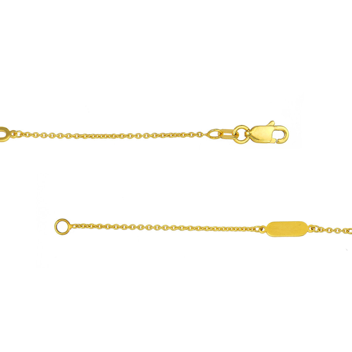 14K Gold Diamond Paperclip Necklace Long and Lovely D/C Paper Clip Necklace