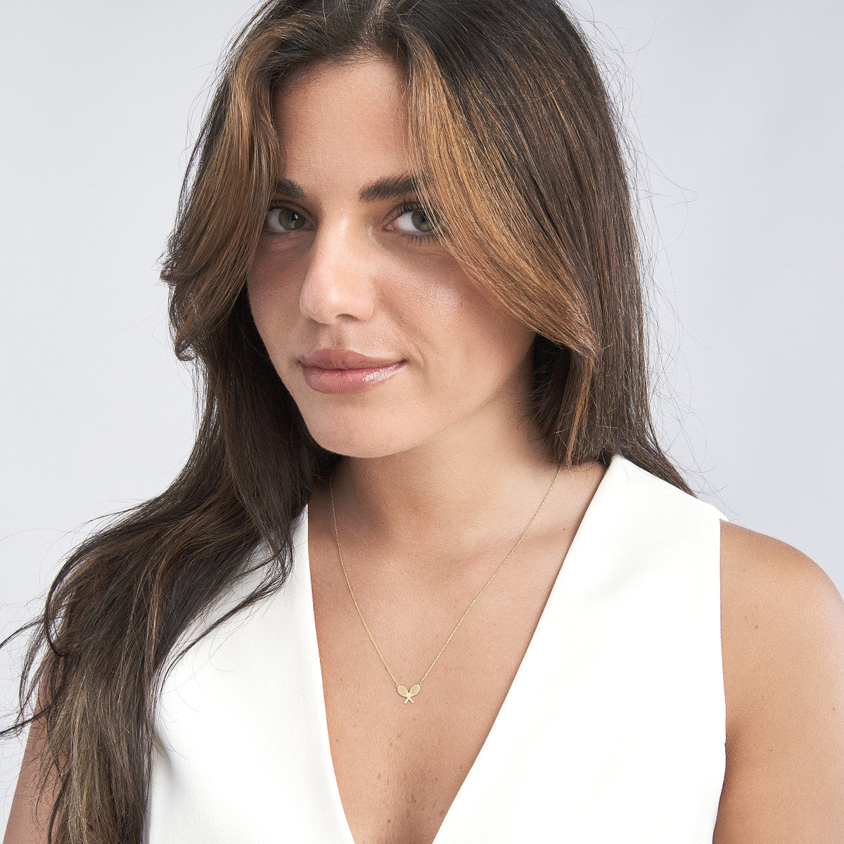 14K Gold Adjustable Necklace So You Tennis Rackets Necklace