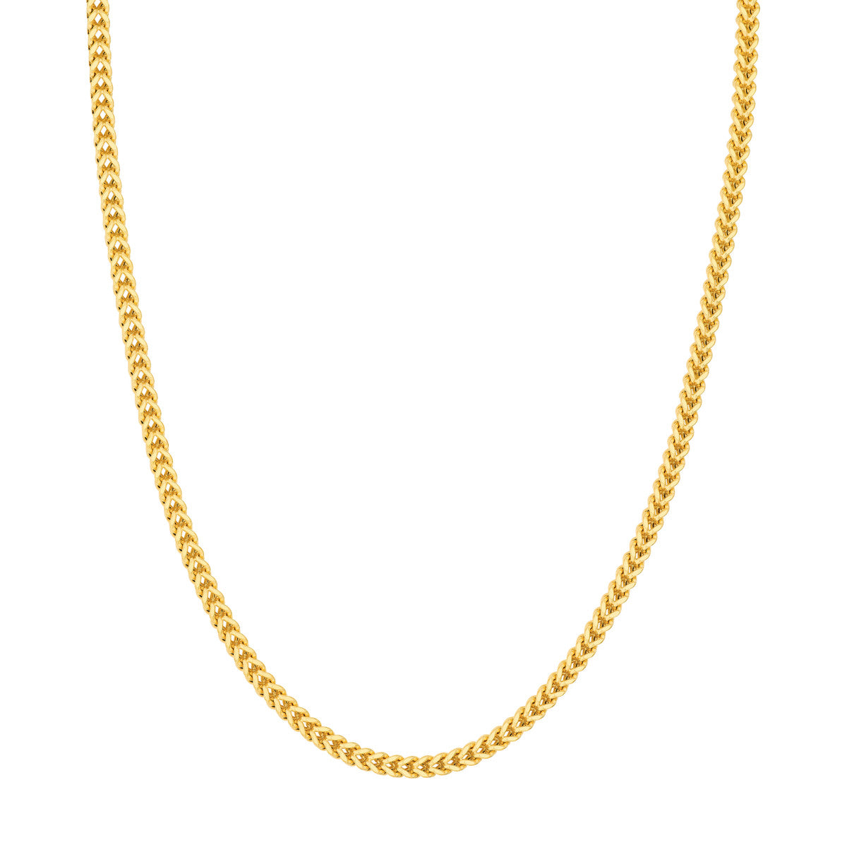 3.40mm Hollow Square Franco Chain in 14k Gold — Laura Milman New York