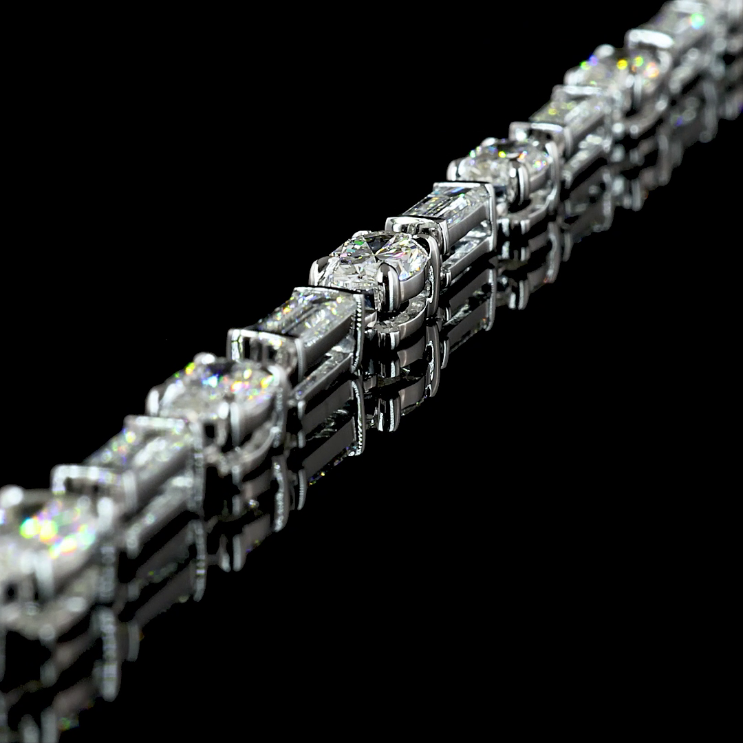 Lab-Grown Oval Diamond Lariat Necklace — Prong, North South — 11.61 ct 14K WHITE GOLD — Laura Milman New York