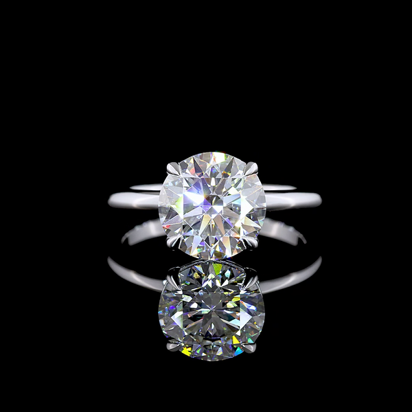 Round Shape Solitaire Engagement Ring (Lab Grown) - Laura Milman New York