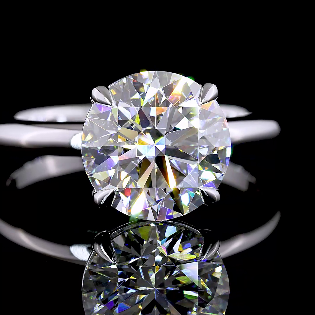 Round Shape Solitaire Engagement Ring (Lab Grown) - Laura Milman New York