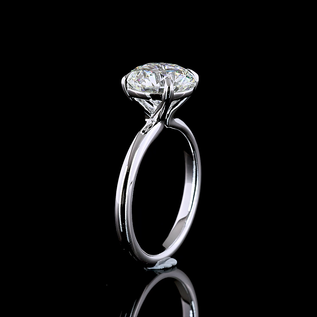Round Shape Solitaire Engagement Ring (Lab Grown) - Laura Milman New York