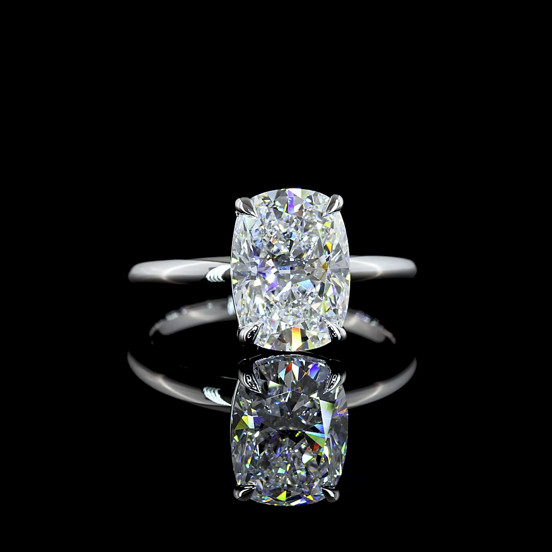 Cushion Brilliant Shape Solitaire Engagement Ring (Lab Grown) - Laura Milman New York