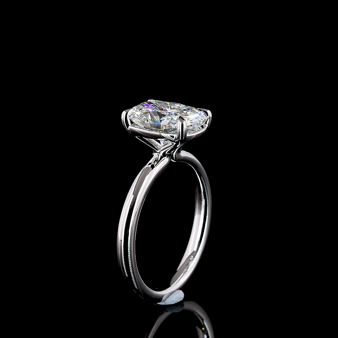 Cushion Brilliant Shape Solitaire Engagement Ring (Lab Grown) - Laura Milman New York