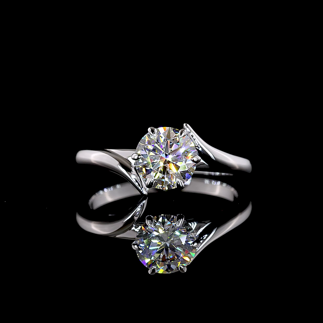 Lab Grown Round Diamond Solitaire Ring – 1.25 CT | 14K White Gold — Laura Milman New York
