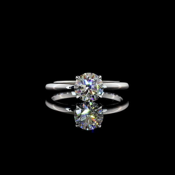 Lab Grown Round Diamond Solitaire Ring – 1.67 CT | 14K White Gold