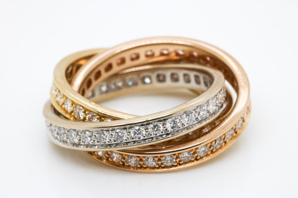 Cartier Trinity Diamond Ring, French Size 52