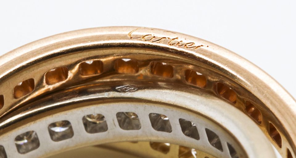 Cartier Trinity Diamond Ring, French Size 52