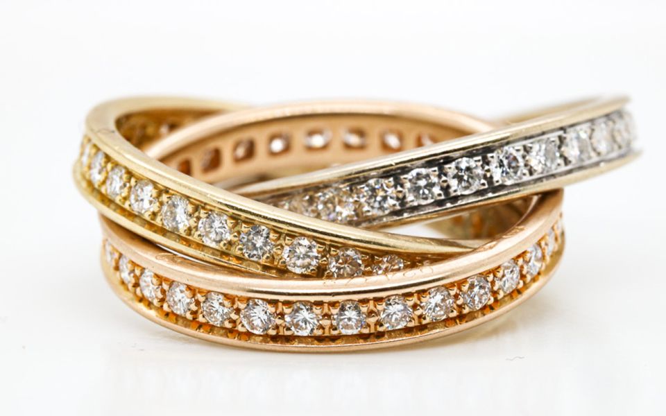 Cartier Trinity Diamond Ring, French Size 52