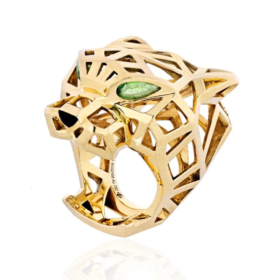 Cartier Panthere 18K Yellow Gold Skeleton Ring — Laura Milman New York