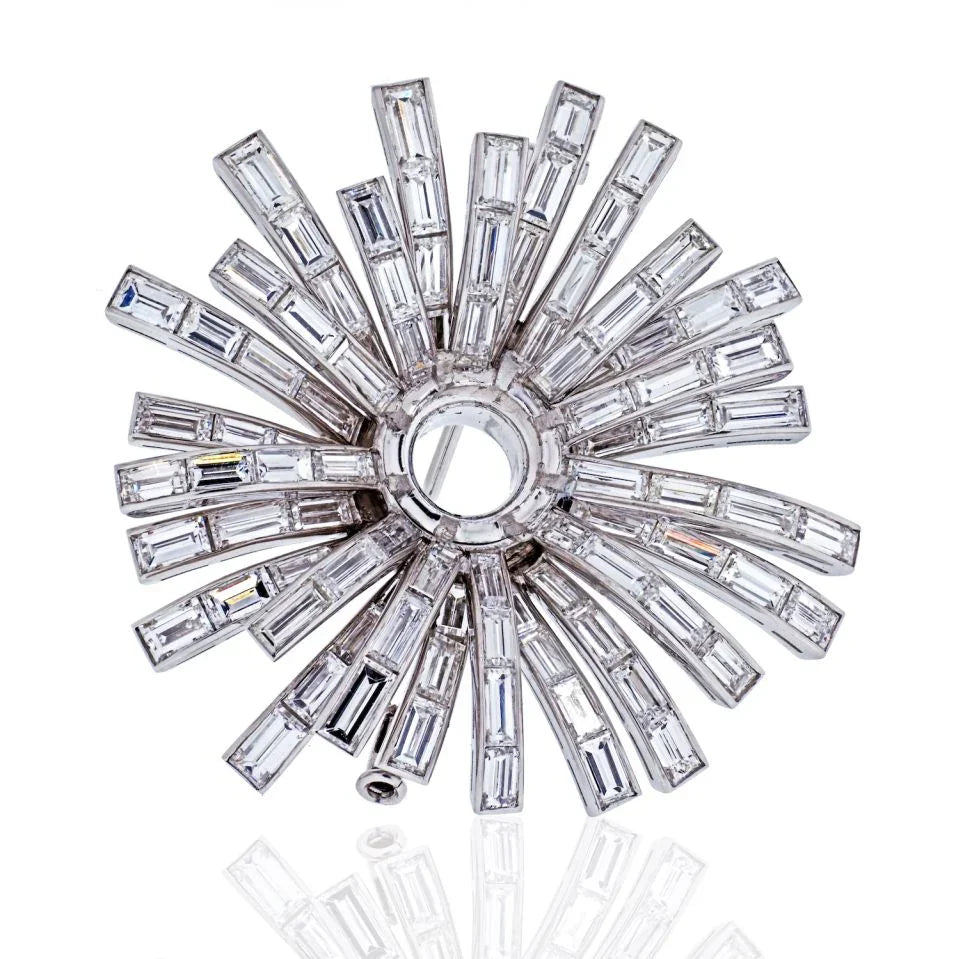 Bvlgari Platinum 1960's Diamond Setting For A Brooch — Laura Milman New York