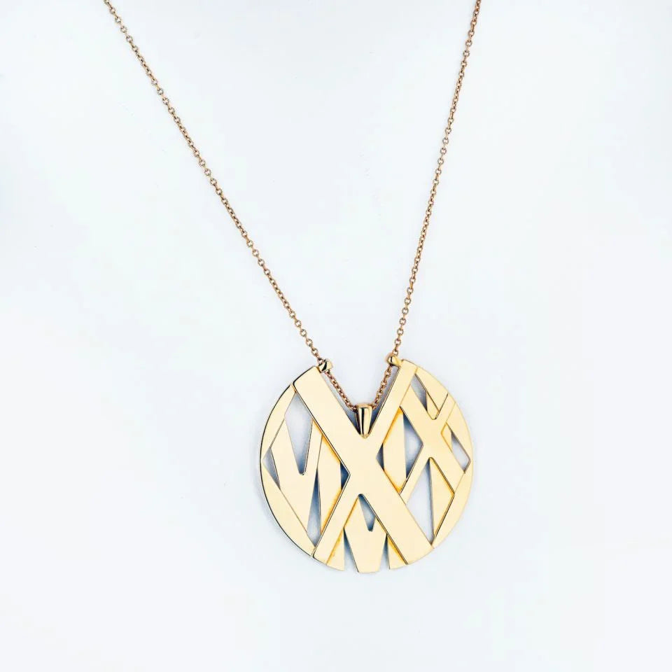 Pre-Owned Tiffany & Co. 18K Yellow Gold Atlas Large Model Necklace view 3 - Tiffany & Co. — Laura Milman New York