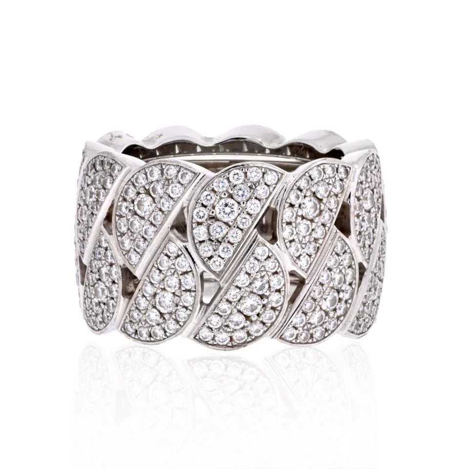 Cartier 18K White Gold La Dona Diamond Eu 51 Ring — Laura Milman New York
