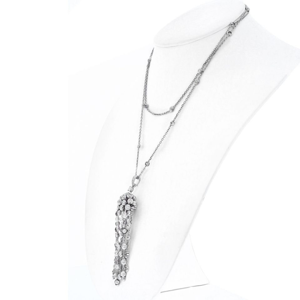 Cartier L'Egers Diamants Spotlight Necklace in 18K White Gold, 28-Inch Chain