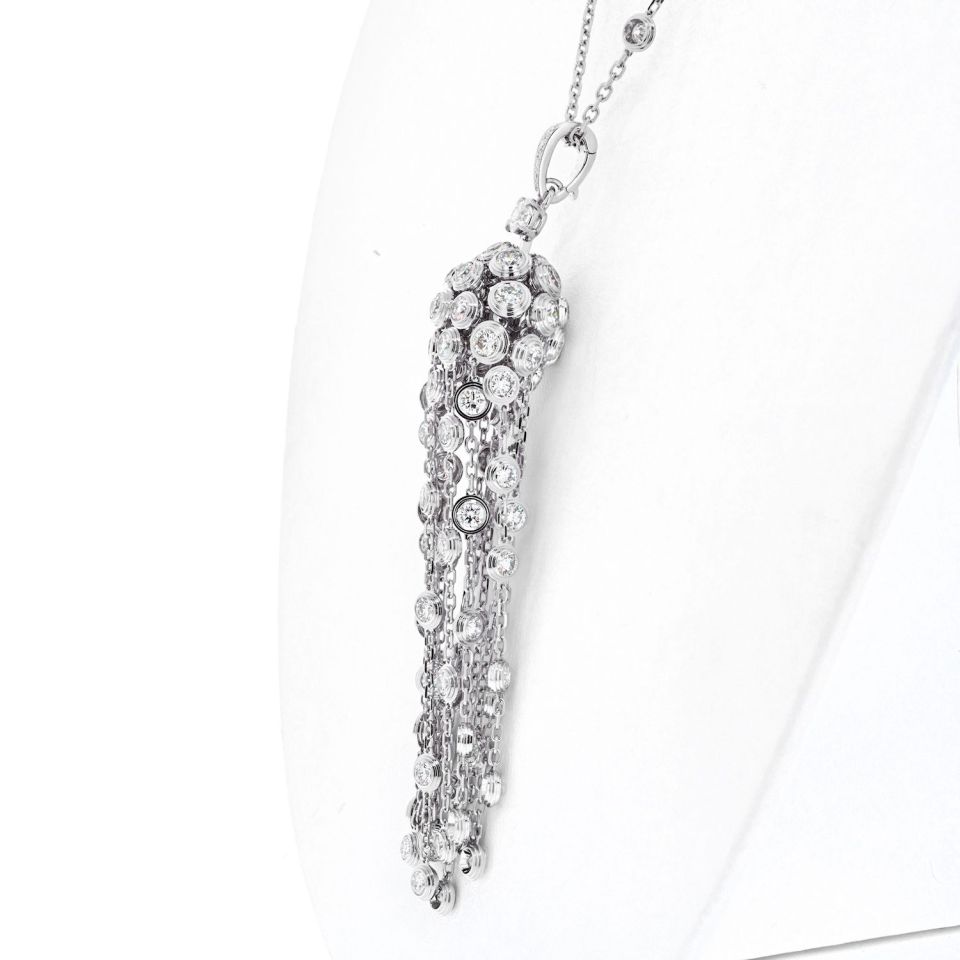 Cartier L'Egers Diamants Spotlight Necklace in 18K White Gold, 28-Inch Chain