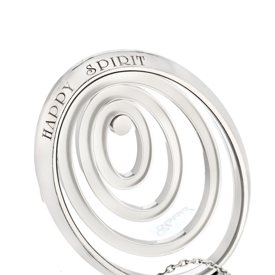 Chopard Diamond 18K White Gold Happy Spirit Floating Diamond Pendant — view 3 — Laura Milman New York