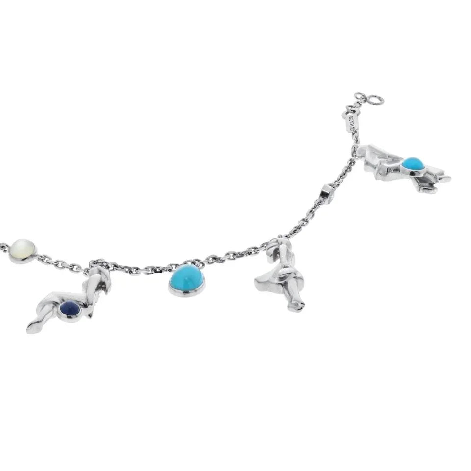 Van Cleef & Arpels 18K White Gold Romance In Paris Charm Bracelet — view 2 — Laura Milman New York