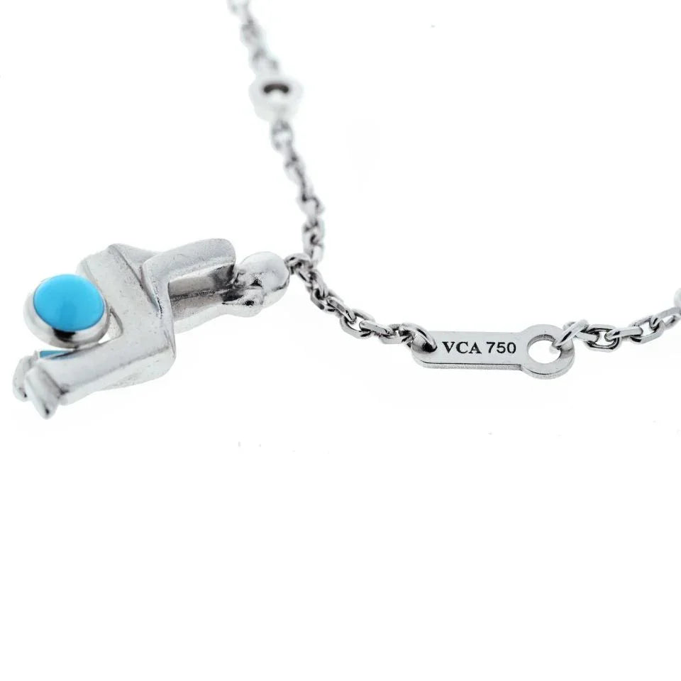 Van Cleef & Arpels 18K White Gold Romance In Paris Charm Bracelet — view 4 — Laura Milman New York