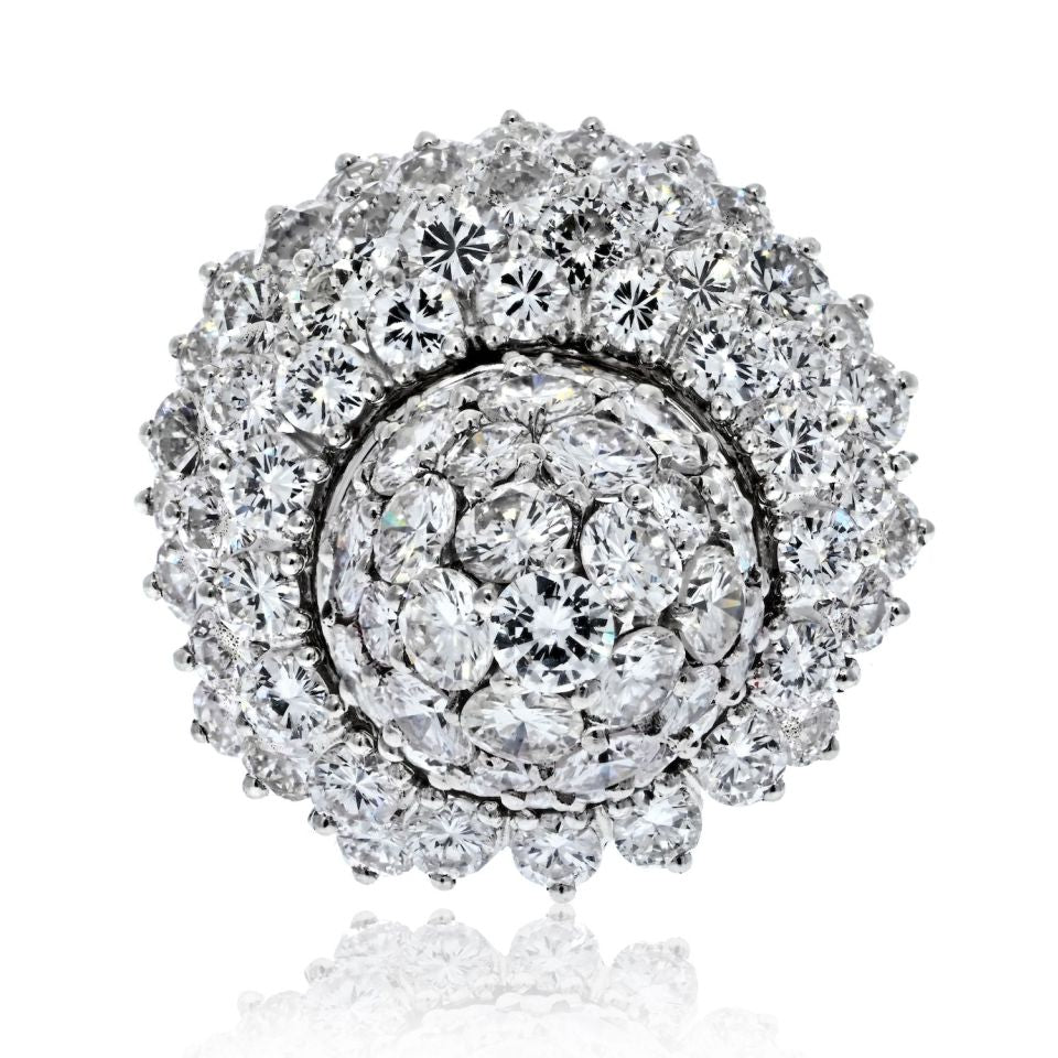 Cartier Platinum 5.85 Carat Diamond Tulip Vintage Ring — Laura Milman New York