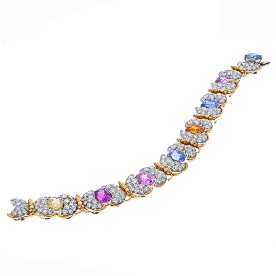 Tiffany & Co. Schlumberger Bracelets platinum & 18k yellow gold 7 cts Diamonds 6