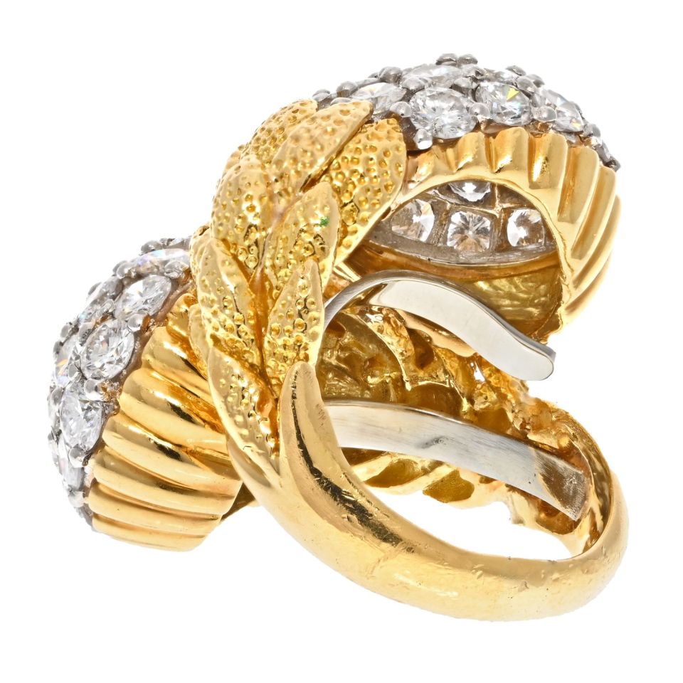David Webb Estate Ring 18K White Gold and Platinum 9.5 cts Diamond
