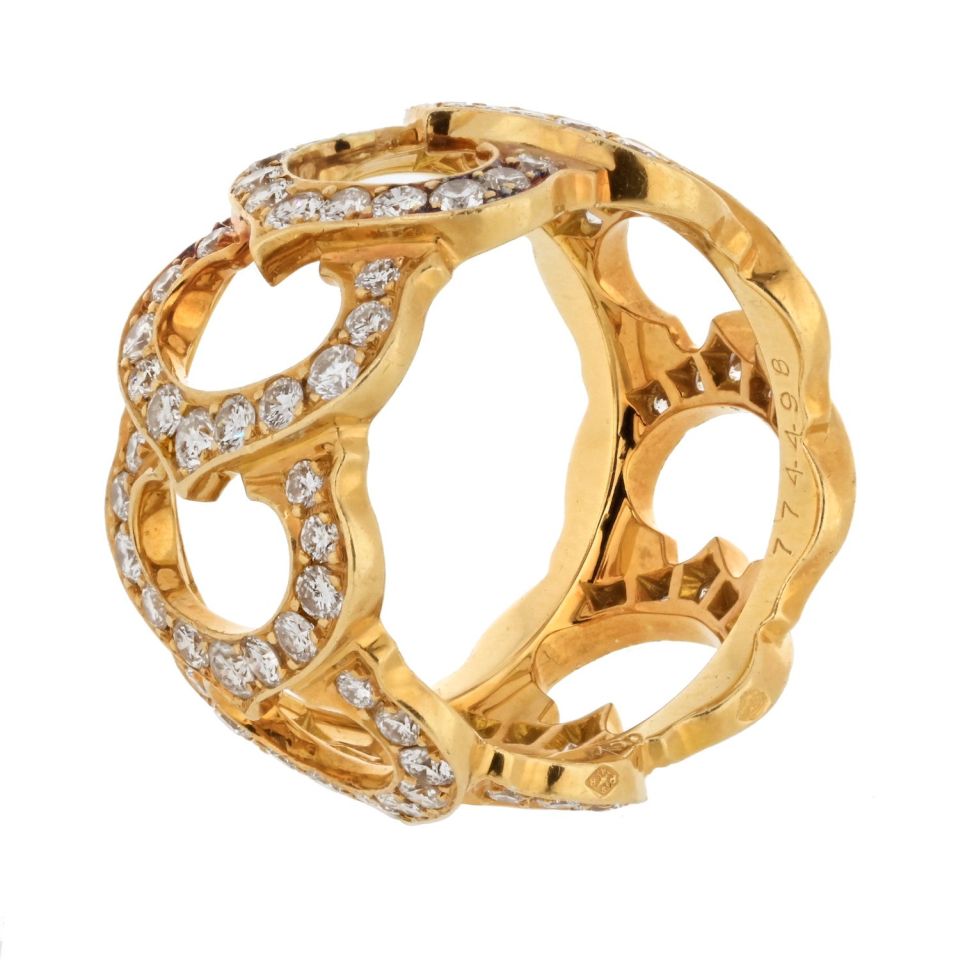 Cartier 18K Yellow Gold C de Cartier Ring, Size 55 EU