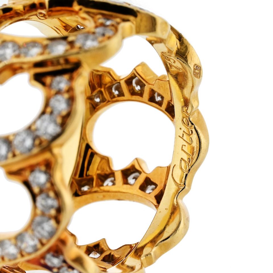 Cartier 18K Yellow Gold C de Cartier Ring, Size 55 EU
