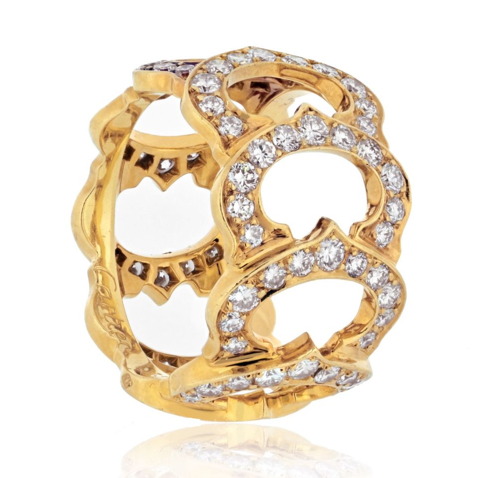 Cartier 18K Yellow Gold C de Cartier Ring, Size 55 EU