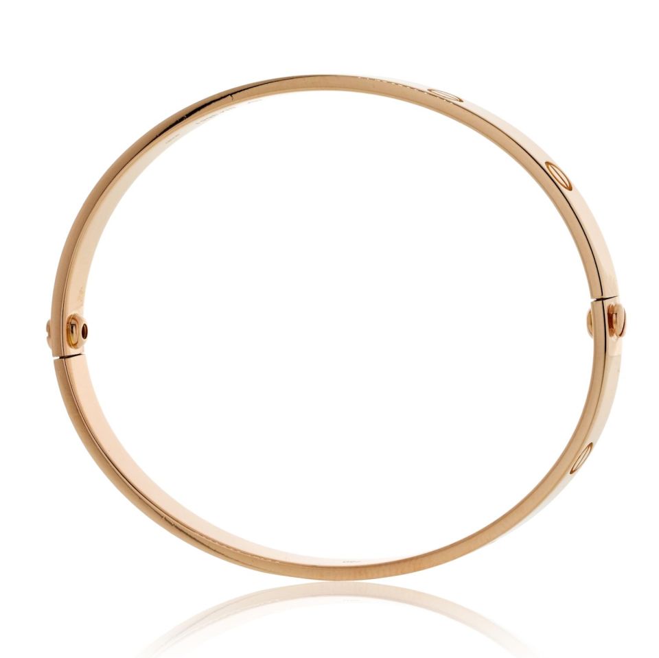 Cartier 18K Rose Gold Love Bangle with Removable Screws, Size 20
