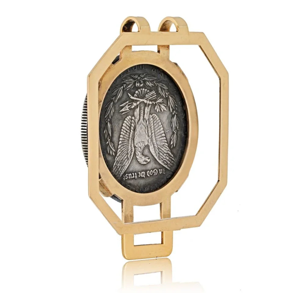 Cartier 14K Yellow Gold 1881 Coin E Pluribus Money Clip — view 4 — Laura Milman New York