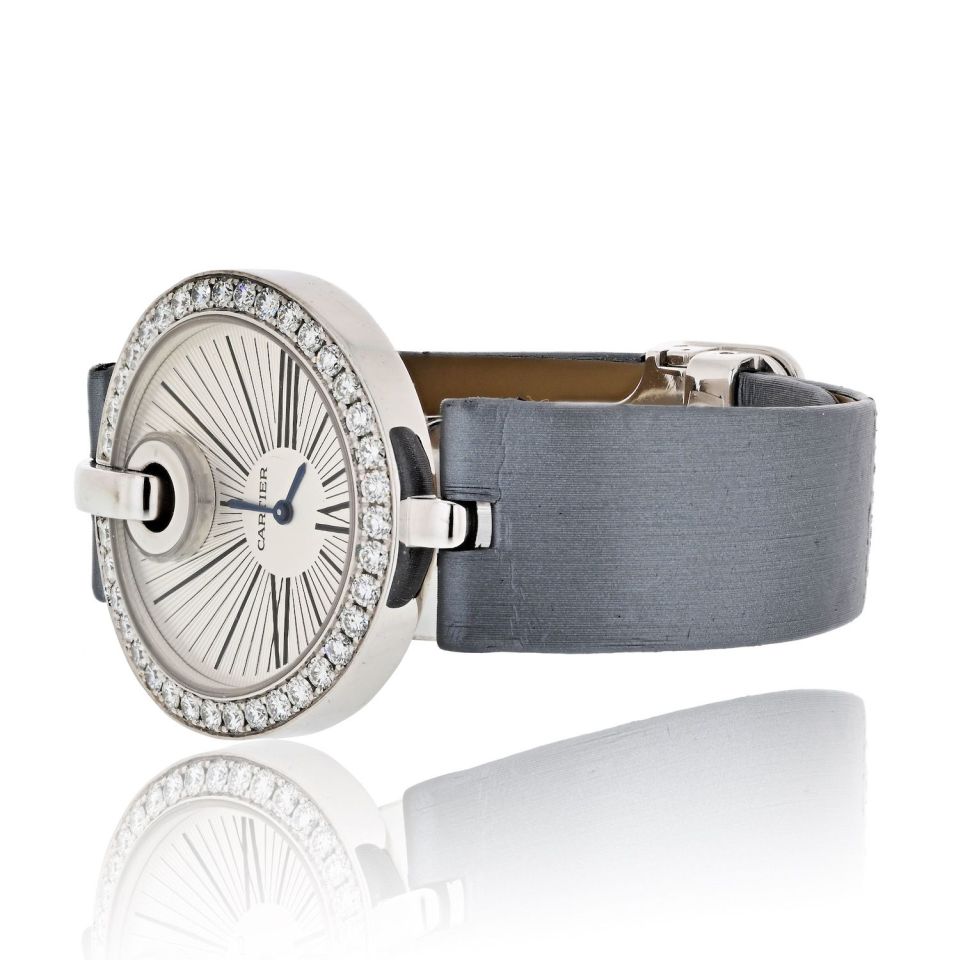Cartier 18K White Gold Captive de Cartier Watch with Diamond Bezel, 35mm Dial