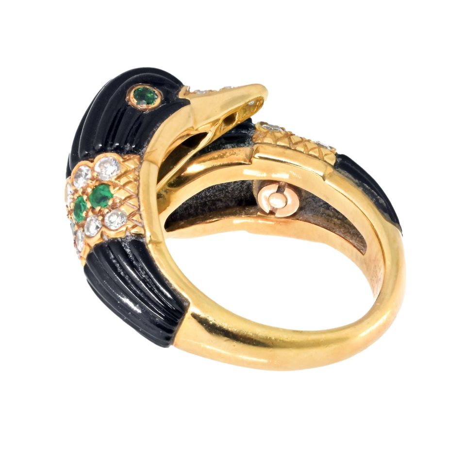 Van Cleef & Arpels Vintage Estate rings 18k yellow gold 0.83 cts Diamonds