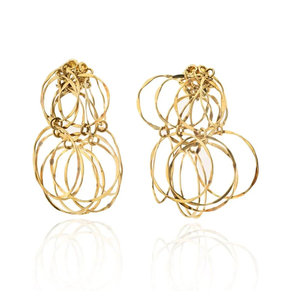 Cartier 18K Yellow Gold 1970's Cascade Earrings — Laura Milman New York