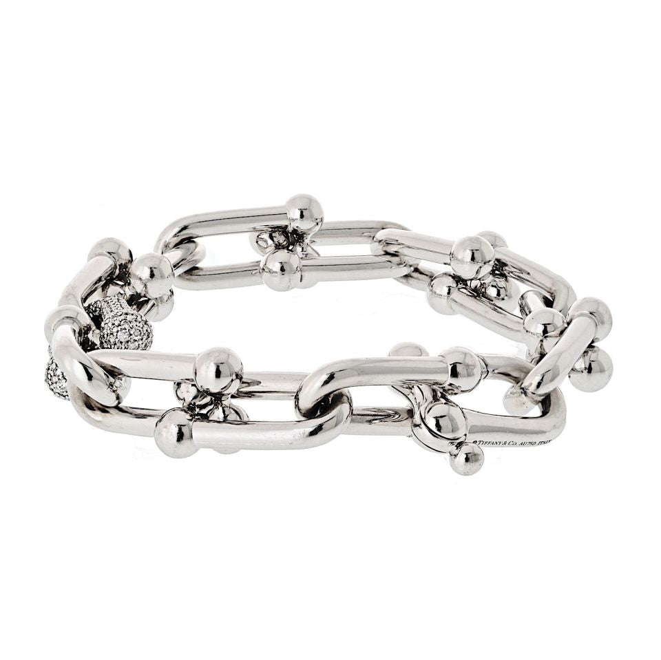 Tiffany 18K White Gold 1.7ct Hardwear Bracelet 6.5"