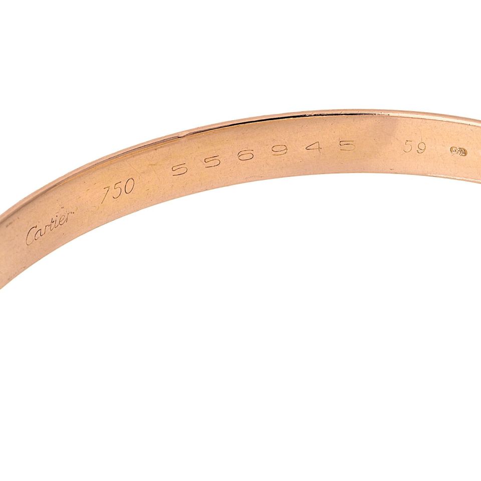 Cartier 18K Tri Color Trinity Bangle Bracelet Size 15/16