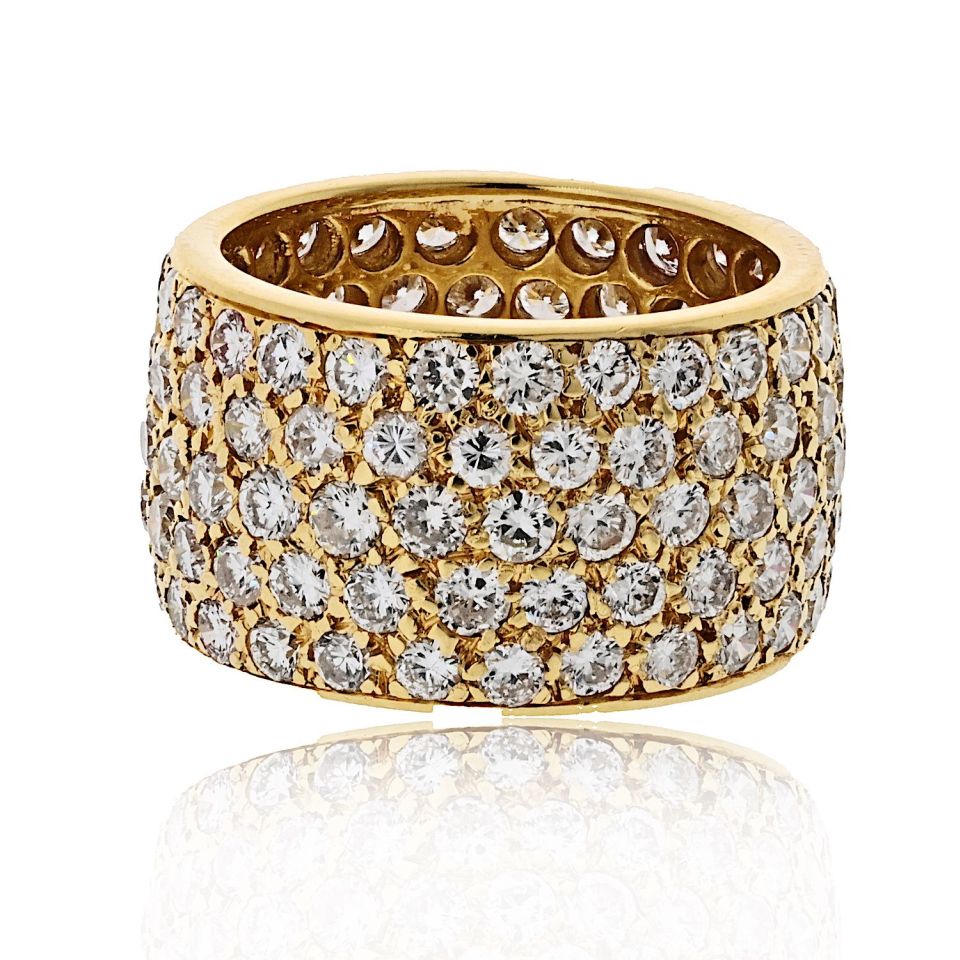Van Cleef & Arpels Estate rings 18k yellow gold 6 cts Diamonds