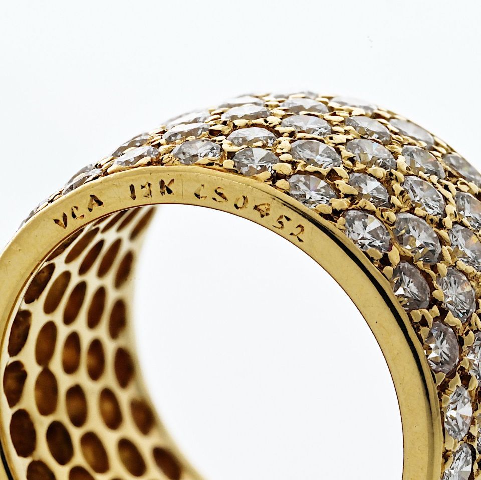 Van Cleef & Arpels Estate rings 18k yellow gold 6 cts Diamonds