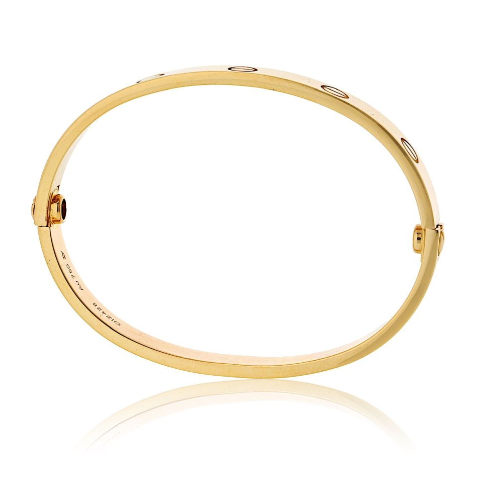 Cartier 18K Yellow Gold Love Bangle with 0.65ct Diamonds, Size 16