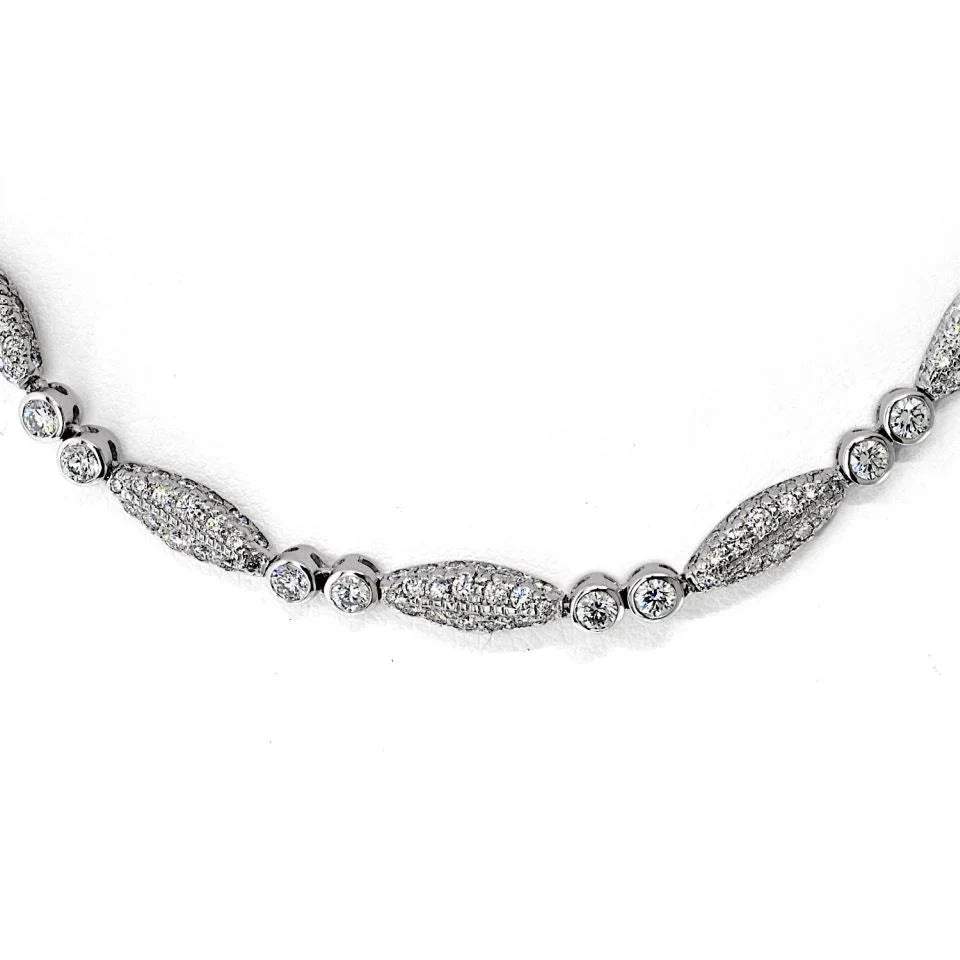 Graff 18K White Gold 15.75cttw Diamond Necklace — view 3 — Laura Milman New York